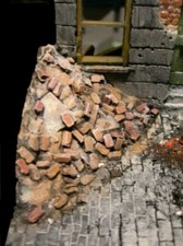 Brick Rubble piles  corner