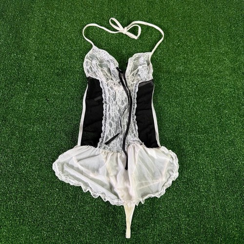 Baci lingerie white lace teddy - lace,