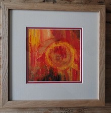 English 20th Century School Medium Abstract Art Mixed Media Painting MARION KING