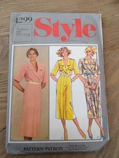 Style Paper Pattern 4299 Size