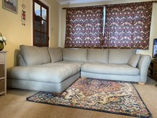 Delivery Available 6/7 Seater DFS HATTON Corner/Chaise Sofa in Grey Wool/Cotton