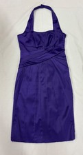 KAREN MILLEN Purple Alter neck Bodycon Dress Ladies UK Size 12 - CG I10