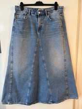 Fab ZARA denim Maxi Skirt Size