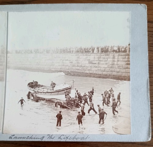 Launching the lifeboat whitby - launching,