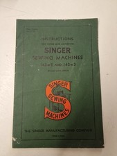 Singer Sewing Machine Instructuon Manual 143w2 Amd 143w3 Zigzag Lock Stitch