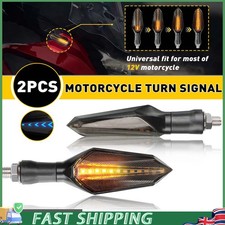 2x Amber/Blue Motorcycle LED