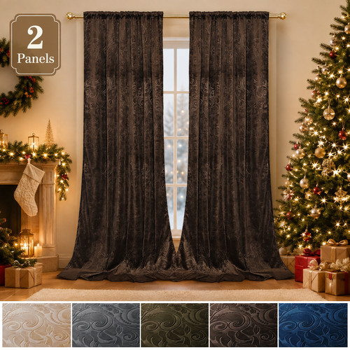 Crushed floral velvet - crushed,