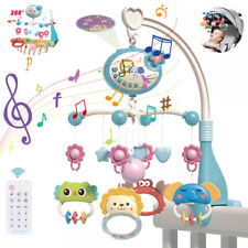 Baby Musical Crib Bed Bell Cot Mobile Moon&Star Dream Light Nusery Lullaby Toys