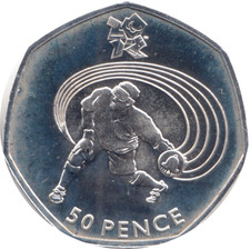 2012 Olympic 50p Coin .925