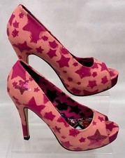 NEW IRON FIST Ladies Pink Star Design Stiletto Heel Shoes Size 38 - CG C51