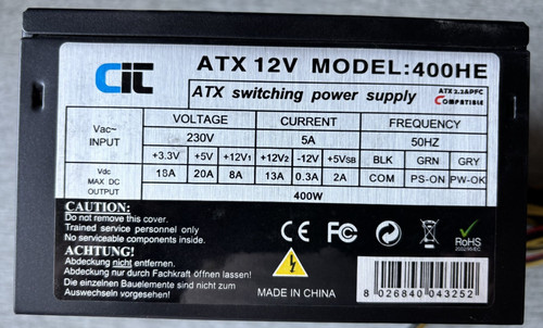 Cit 400w 12v - 12v, atx