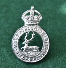 The Hertfordshire Regiment Officer's Silver Cap badge