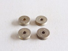 4 x Meccano 1/2 Inch Brass Pulley Without Boss Part 23b Prewar Stamped