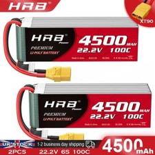2pcs 6S 22.2V 4500mAh LiPo
