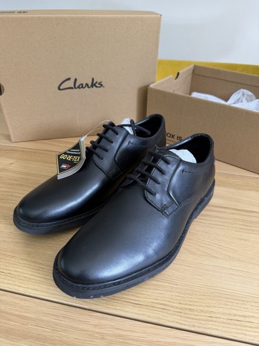 Clarkes gore tex - black, leather