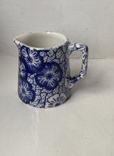 BURLEIGH POTTERY BLUE REGAL milk reamer jug