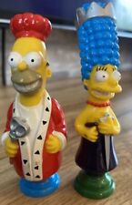 Vintage The Simpsons 3D Chess Figure Homer Simpson Marge Simpson King Queen