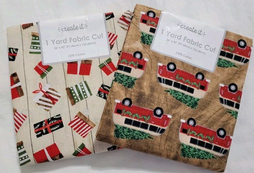 Christmas fabric pieces yd - fabric,
