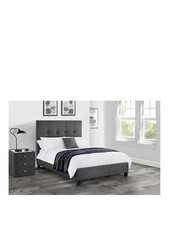 Sorrento High Headboard Bed 180cm Grey Stylish Comfortable Bedroom Furniture