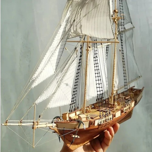 Wooden sailboat model diy - sailboat,