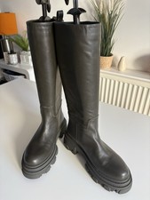 CARVELA Kahki Tall Leather Boots- Size 6 (39) Brand New