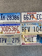 American License Plates x 6