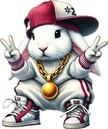 Easter hip hop bunny rabbit - hip,