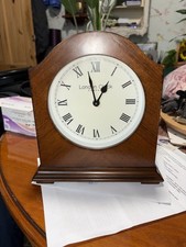 Lovely “London Clocks Co” Wooden Cased Quartz Mantle Clock. 23cm Tall, 22cm Wide