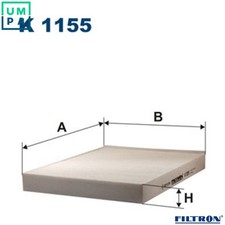 FILTER CABIN AIR K 1155 FOR VW