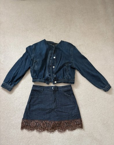 Zara denim jacket skirt - jacket, &