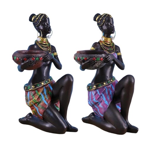 African sculpture tribal lady - african,