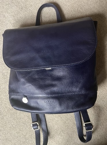 Radley navy leather backpack - navy,