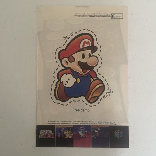 2001 paper mario n64 nintendo - paper,