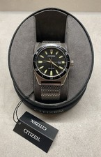 Citizen Eco-Drive Mesh Bracelet, Black Dial Men's Watch AW1590-55E