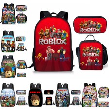 Kids Roblox Game 3D Backpack School Bag Lunch Bag Rucksack Shoulder Bookbag Gift