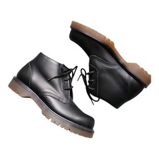 Dr Martens Underground New Black Leather Boots Size 8 Uk Lace Up Chunky Women