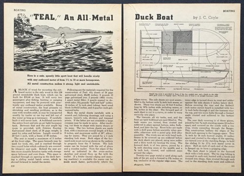 All metal duck boat teal - metal, *teal*