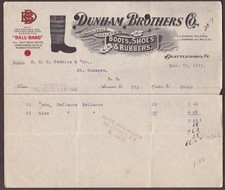 Dunham Brothers Co. Billhead -