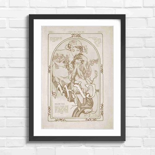 Art nouveau woman floral - floral,