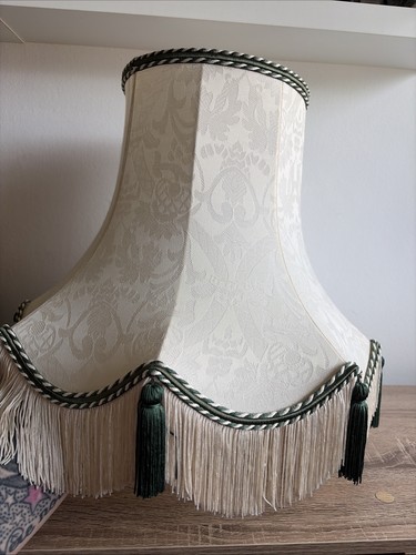 Vintage cream green tassel - vintage,