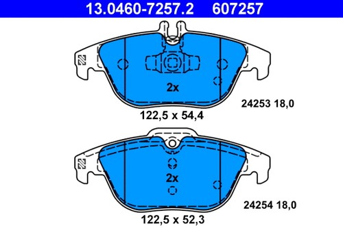 Rear brake pad - brake, disc