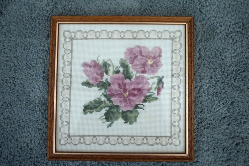 Completed cross stitch - cross,