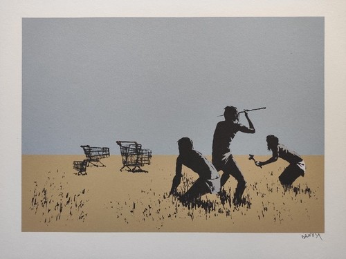 Banksy art print trolley - banksy,