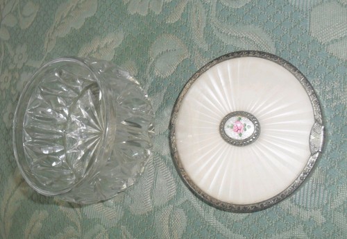 Vintage heavy glass powder - vintage,