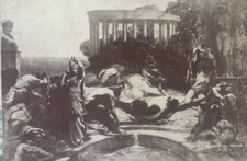 Antique Historical Print – “Goths in Italy” by Poole – British Plate – c.1930s