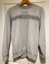 Nicce Mens Sweatshirt - Grey - Size L - Good Condition - Preloved