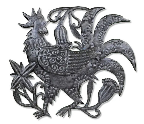 Rooster haitian metal art - rooster,
