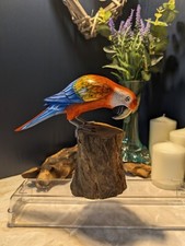 Hand Crafted Painted Macaw On