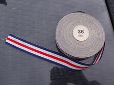 A 60 INCH LENGTH OF UNUSED OLD STOCK SILK WW2 FRANCE & GERMANY STAR MEDAL RIBBON