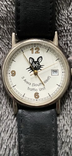 Police black rat watch - black, watch.